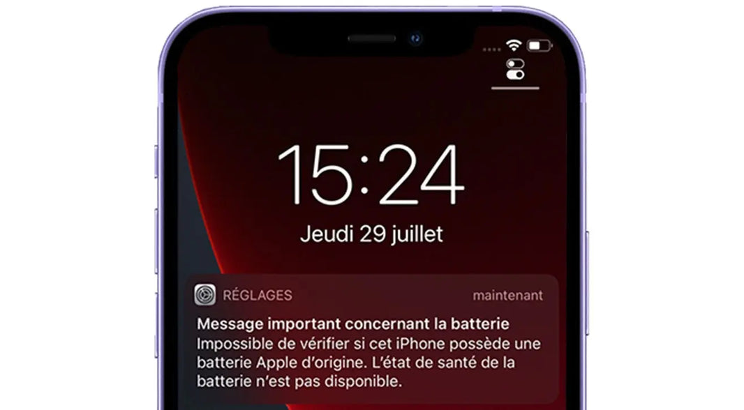 Message important concernant la batterie