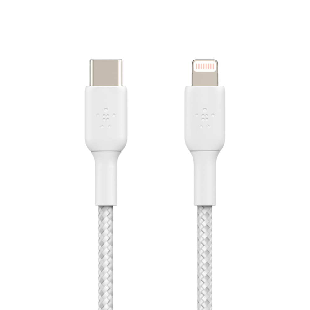 Câble USB-C vers Lightning Tressé (1m) Blanc