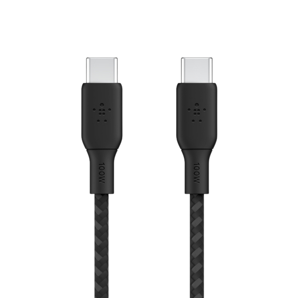 Câble USB-C vers USB-C Tressé (2m) Noir - 100W