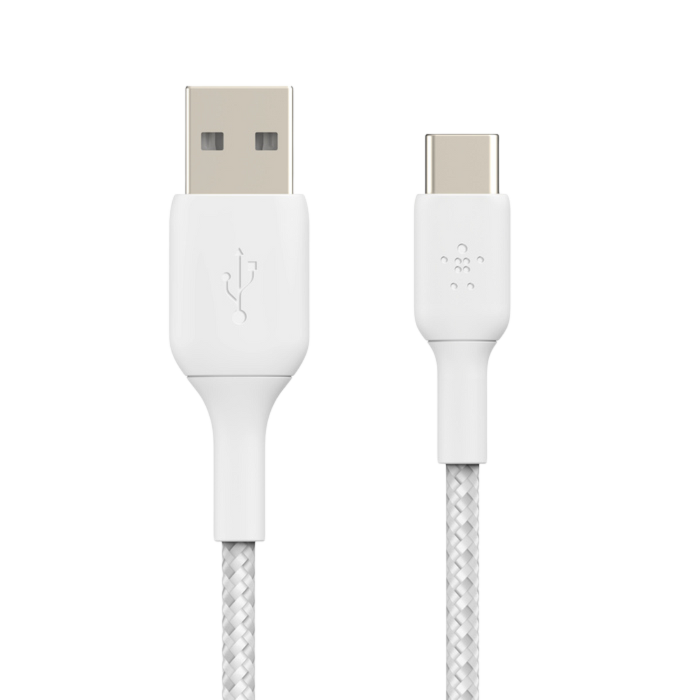 Câble USB vers USB-C Tressé (2m) Blanc