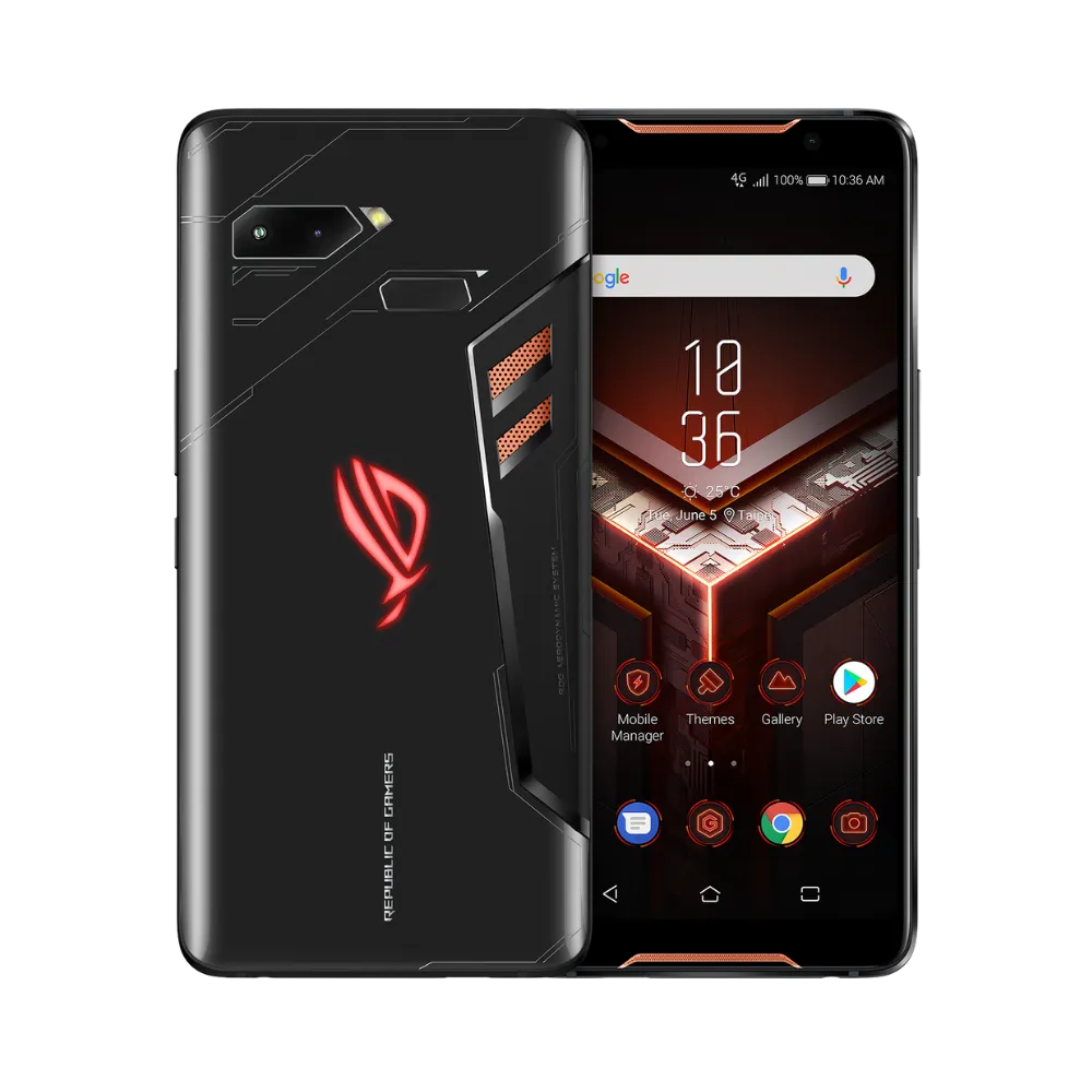 Asus ROG Phone 1 noir avec logo rouge, réparation écran AMOLED et batterie chez iTelier Lyon, service rapide, pièces d’origine garanties, envoi sécurisé France entière.
