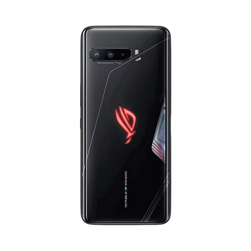 Vue arrière Asus ROG Phone 3 noir, réparation batterie ou coque arrière chez iTelier Lyon, service en boutique et par correspondance avec pièces garanties.