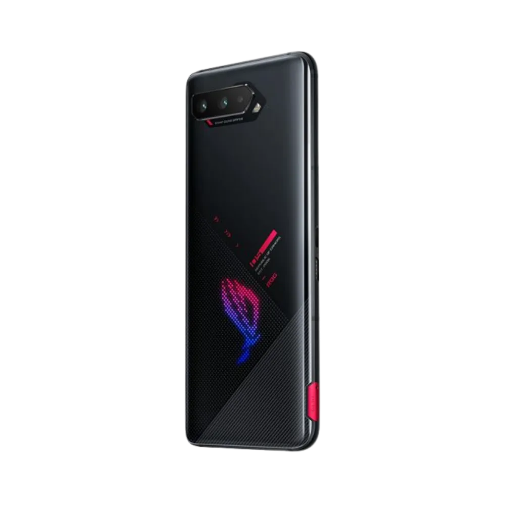 Vue arrière Asus ROG Phone 5 noir, réparation batterie ou coque arrière chez iTelier Lyon, service en boutique et par correspondance avec pièces garanties.