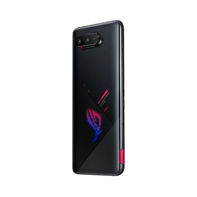 Vue arrière Asus ROG Phone 5 noir, réparation batterie ou coque arrière chez iTelier Lyon, service en boutique et par correspondance avec pièces garanties.
