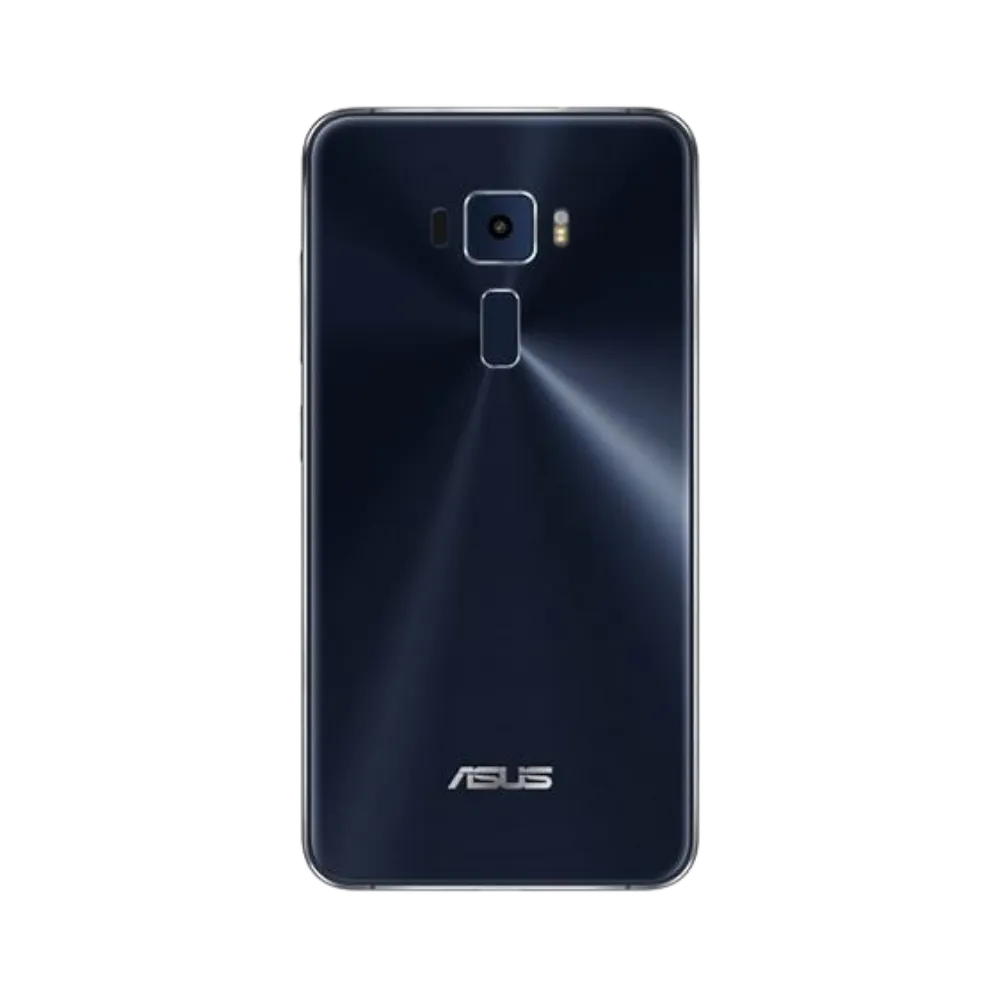 Vue arrière Asus Zenfone 3 noir avec lecteur d’empreintes, changement batterie et coque arrière chez iTelier Lyon, envoi sécurisé France entière, garantie pièces 1 an.