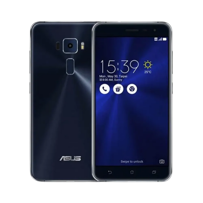 Asus Zenfone 3 noir, réparation écran, batterie et connecteur de charge chez iTelier Lyon, pièces d’origine garanties 1 an, service rapide en magasin ou par correspondance.