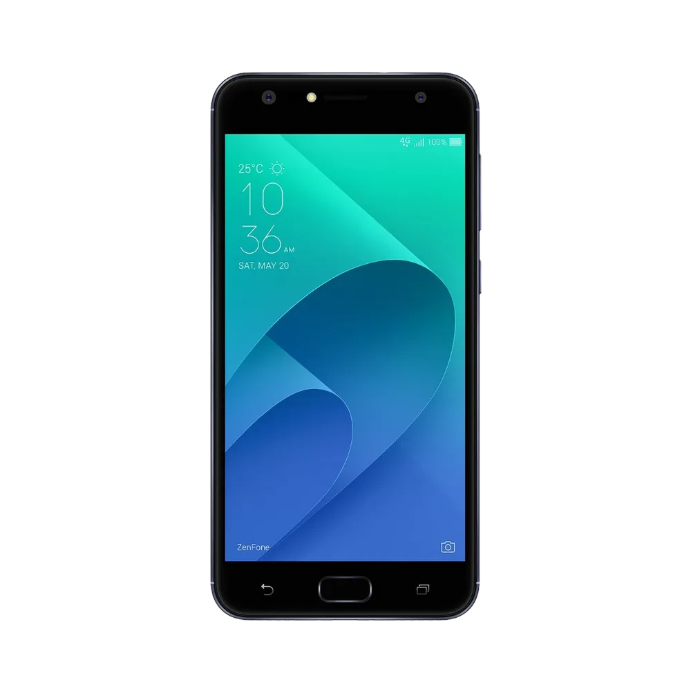 Vue avant Asus Zenfone 4 noir avec double caméra, remplacement vitre et écran LCD original chez iTelier Lyon, diagnostic gratuit, réparation express et fiable.