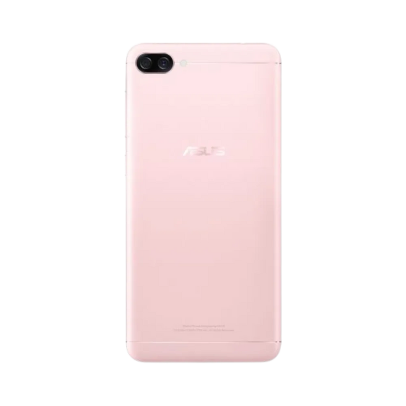 Vue arrière Asus Zenfone 4 Max rose avec double capteur photo, changement batterie et coque arrière chez iTelier Lyon, envoi sécurisé disponible dans toute la France.