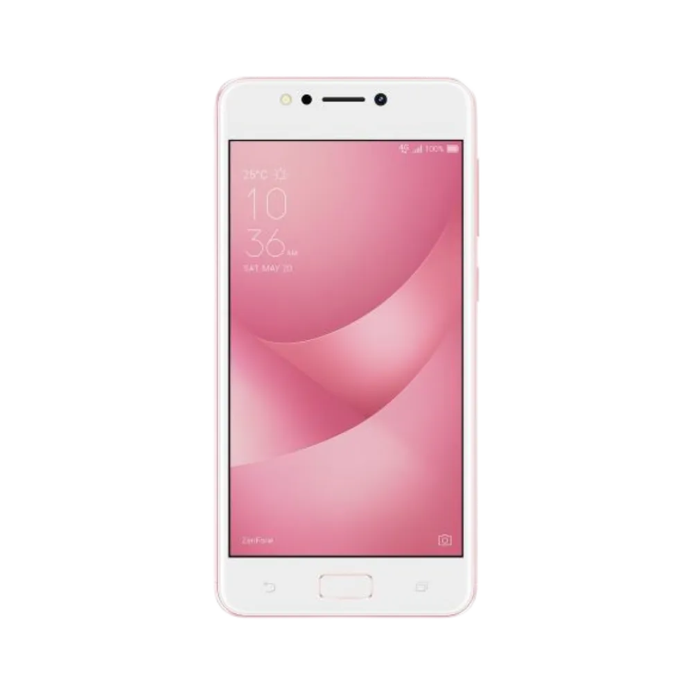 Vue avant Asus Zenfone 4 Max rose avec double caméra, remplacement vitre et écran LCD original chez iTelier Lyon, diagnostic offert, réparation express et fiable.