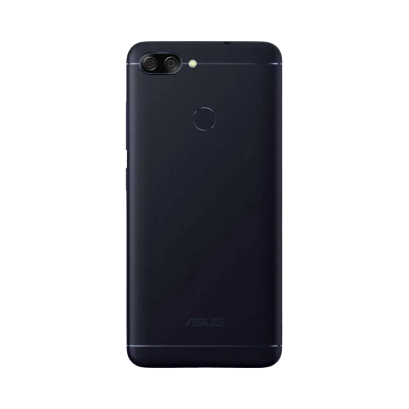Vue arrière Asus Zenfone Max Pro M1 noir avec double caméra, changement batterie et coque arrière chez iTelier Lyon, envoi sécurisé national, garantie pièces 1 an.
