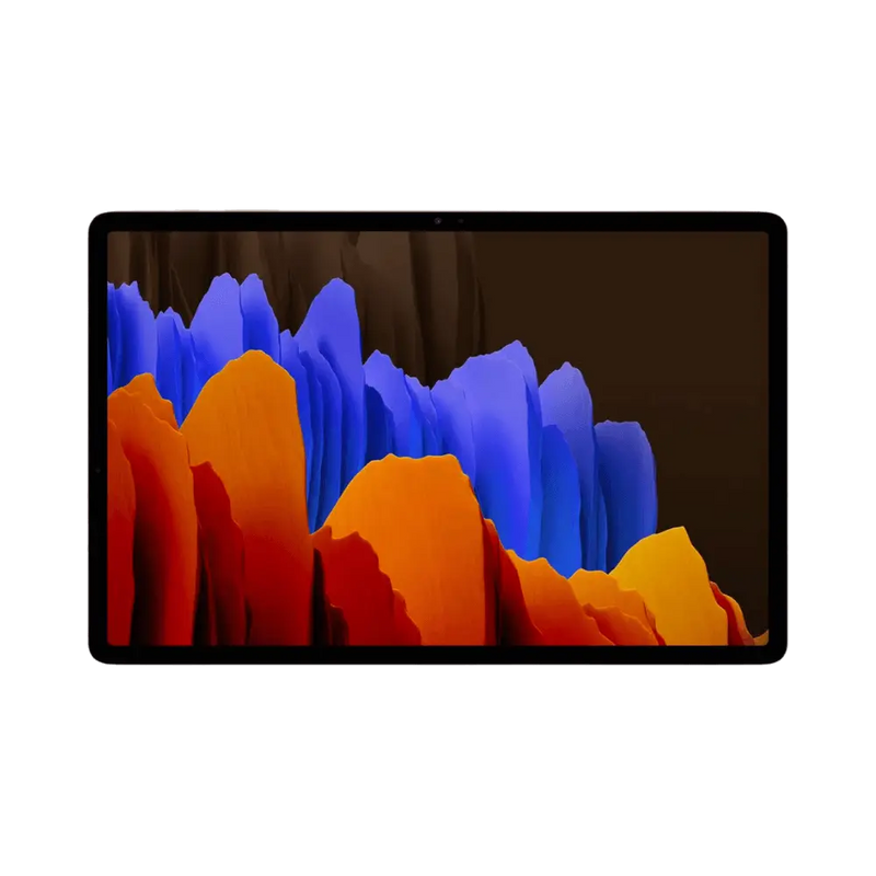 Galaxy Tab S7 Plus 5G T976 vue avant avec écran allumé : réparation rapide chez iTelier Lyon, pièces garanties, envoi sécurisé accepté.