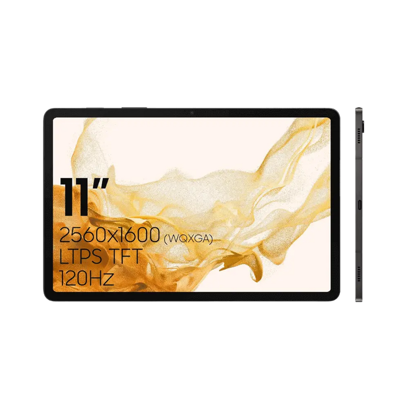 Galaxy Tab S8 5G X706 vue inclinée : réparation écran et batterie avec iTelier à Lyon, prise en charge express ou envoi national sécurisé.