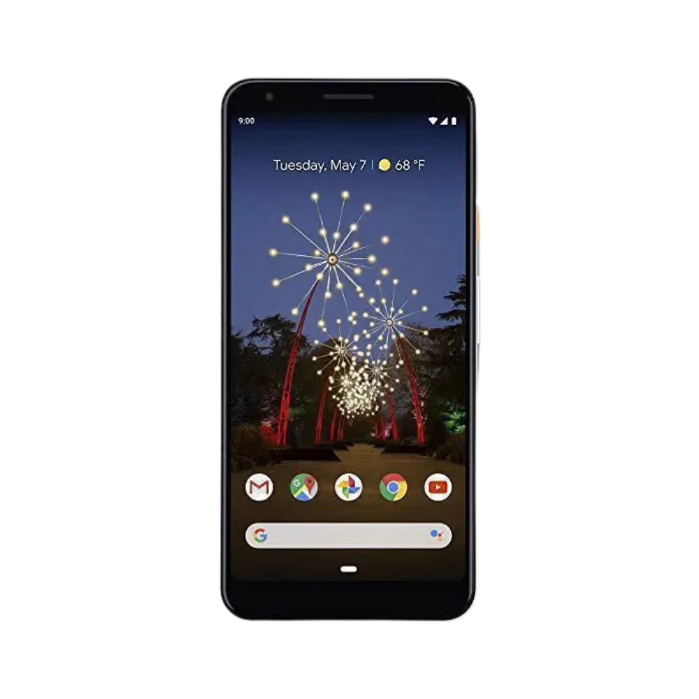 Écran allumé du Pixel 3a XL avec fond nuit. Réparation dalle OLED, tactile non fonctionnel ou écran noir chez iTelier Lyon. Diagnostic offert, réparation sécurisée.