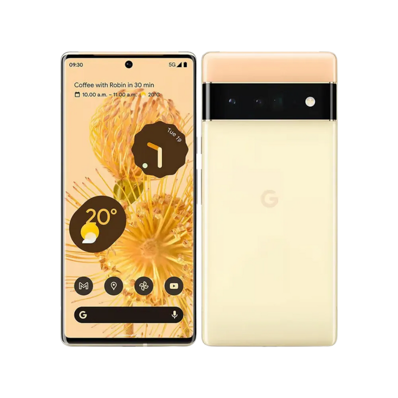 Double vue du Pixel 6 Pro dans une fiche produit. Réparation complète chez iTelier Lyon : écran, batterie, caméra, connecteur. Prise en charge express avec pièces garanties.