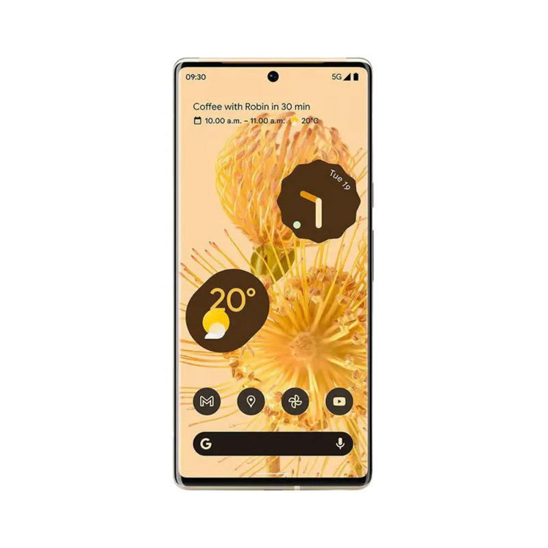 Pixel 6 Pro avec écran actif et interface Android. Réparation écran OLED, tactile non fonctionnel ou lignes verticales par iTelier Lyon. Diagnostic offert, pièces premium.