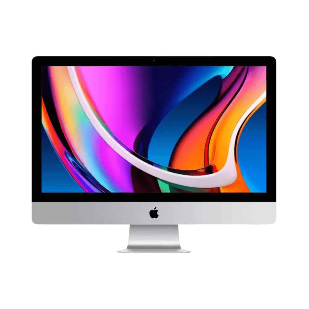 iMac 27 pouces 2019/2020 (A2115) avec écran allumé. Réparation écran, SSD, RAM ou alimentation chez iTelier Lyon. Service rapide, diagnostic offert et pièces garanties.