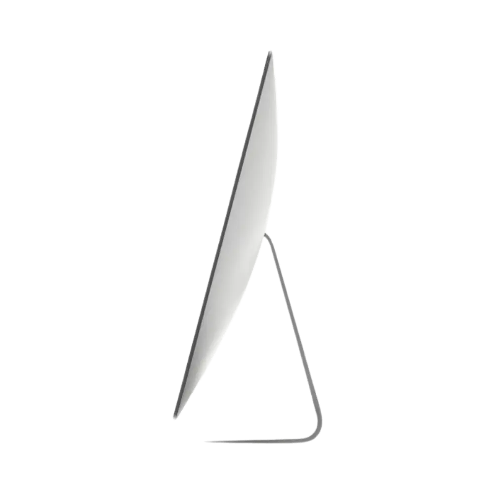 Profil latéral fin de l’iMac 27" A2115. Réparation écran, SSD ou châssis chez iTelier Lyon. Service professionnel, sécurisé, avec pièces d’origine garanties un an.