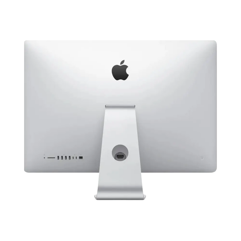 Vue arrière de l’iMac 27 pouces A2115. Réparation carte mère, ports, alimentation ou SSD chez iTelier Lyon. Intervention en atelier avec garantie 12 mois.