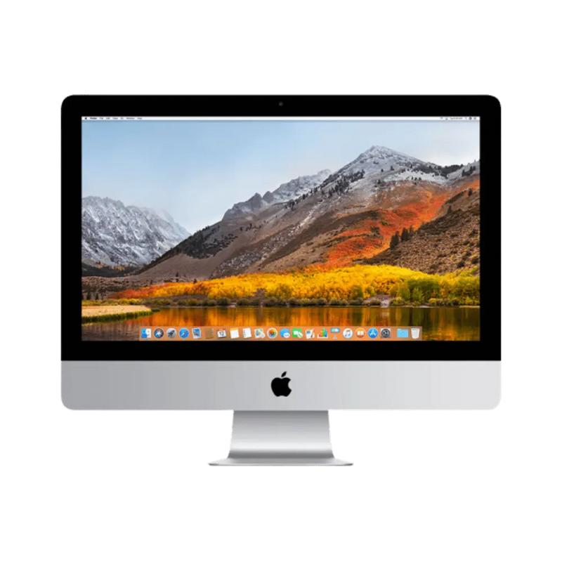 iMac Retina 4K 21,5 pouces 2017 (A1418) allumé. Réparation écran, SSD ou carte mère à Lyon chez iTelier. Diagnostic gratuit, pièces garanties 12 mois, envoi sécurisé disponible.