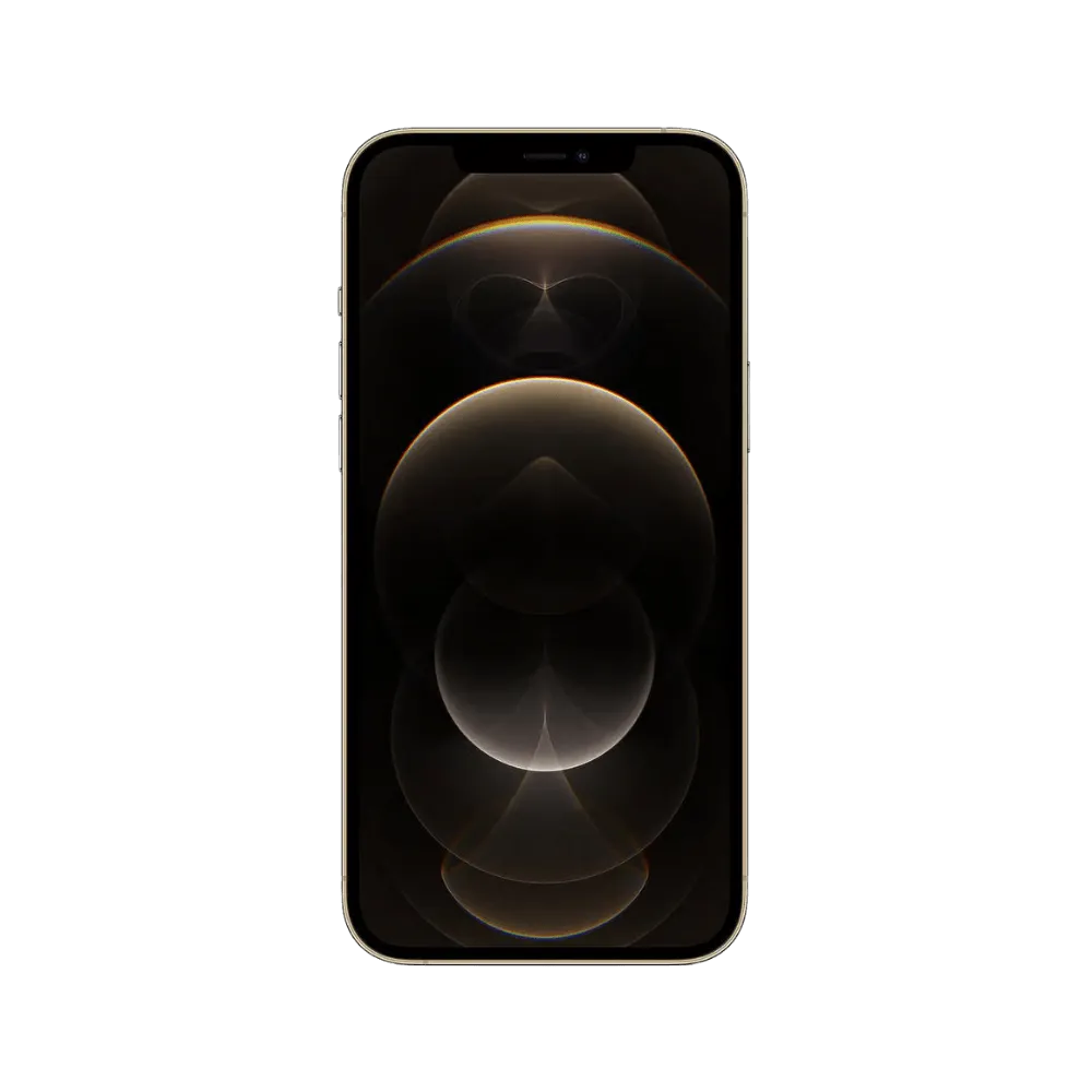 Écran Super Retina XDR de l’iPhone 12 Pro Max or. Vitre cassée ou écran noir ? Réparation express chez iTelier à Lyon. Diagnostic gratuit.