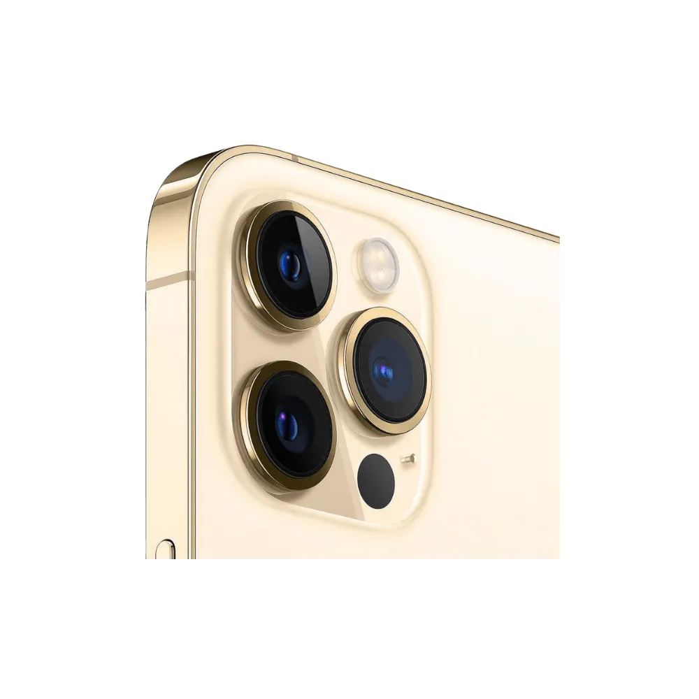 iPhone 12 Pro Max or vu en angle incliné. Remplacement d’écran, de vitre arrière ou de batterie chez iTelier à Lyon. Garantie 1 an incluse.