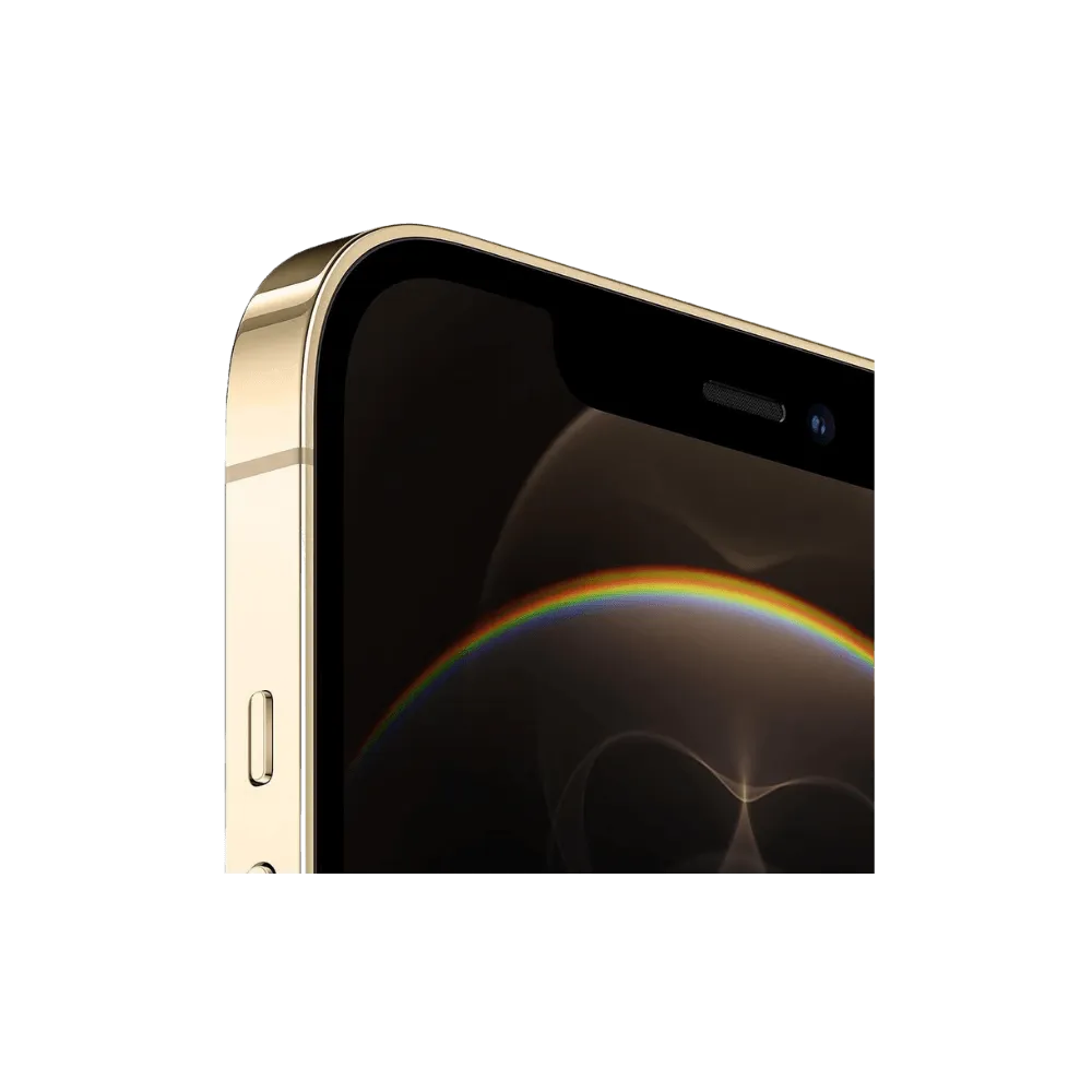 Zoom sur les capteurs photo de l’iPhone 12 Pro Max or. Réparation caméra arrière ou lentille abîmée chez iTelier Lyon. Prise en charge rapide.