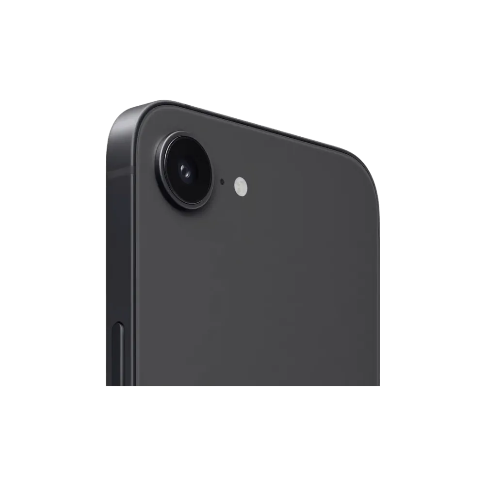 Capteur photo arrière iPhone 16e noir. Réparation module caméra ou lentille à Lyon, Bron ou Sainte-Foy-lès-Lyon.