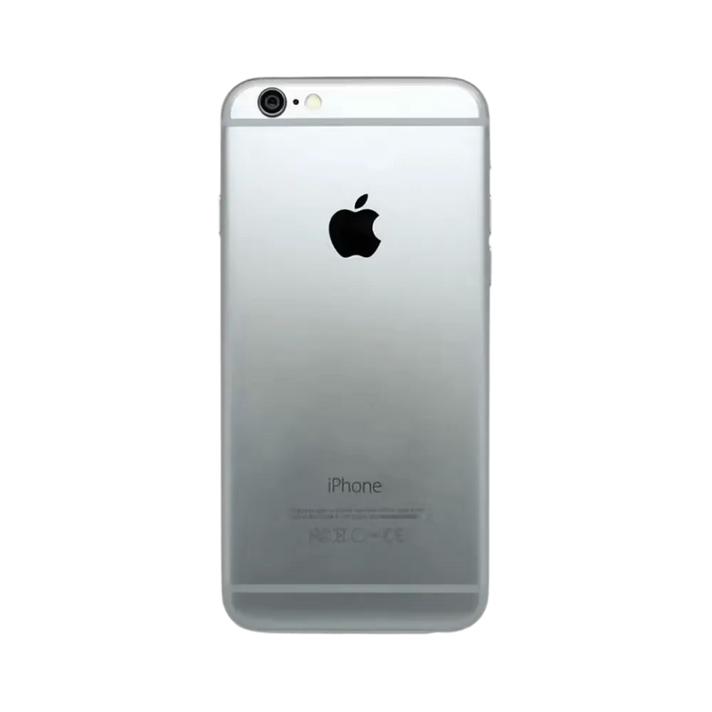 Dos de l’iPhone 6 avec logo Apple. Réparation de la caméra, de la batterie ou du connecteur lightning chez iTelier Lyon. Garantie 12 mois incluse.