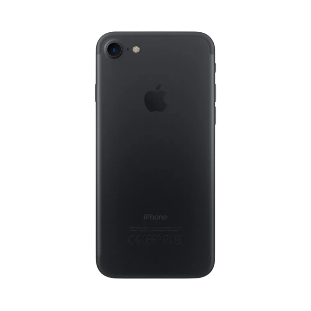 Arrière de l’iPhone 7 noir. Réparation coque, caméra, micro ou batterie garantie 1 an chez iTelier à Lyon.