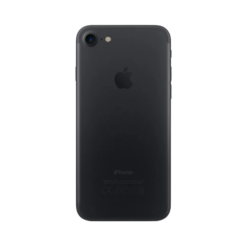 Arrière de l’iPhone 7 noir. Réparation coque, caméra, micro ou batterie garantie 1 an chez iTelier à Lyon.