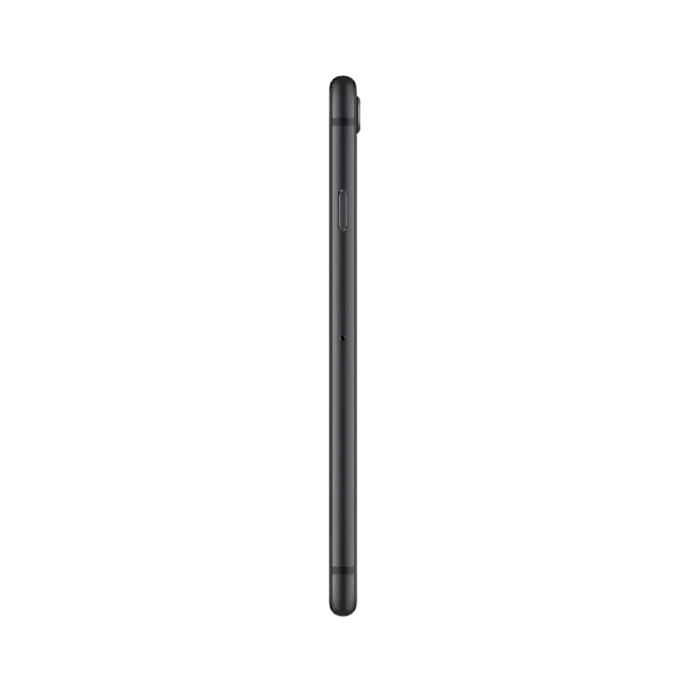 Profil fin de l’iPhone 7 noir. Réparation express de l’écran, de la batterie ou du bouton power chez iTelier Lyon. Qualité Apple.