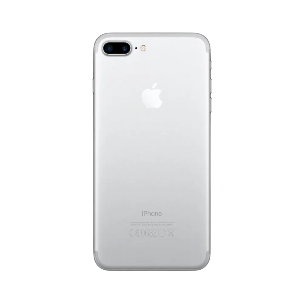 Arrière de l’iPhone 7 Plus argent. Réparation coque, double caméra, batterie, micro ou antenne chez iTelier Lyon. Pièces garanties.