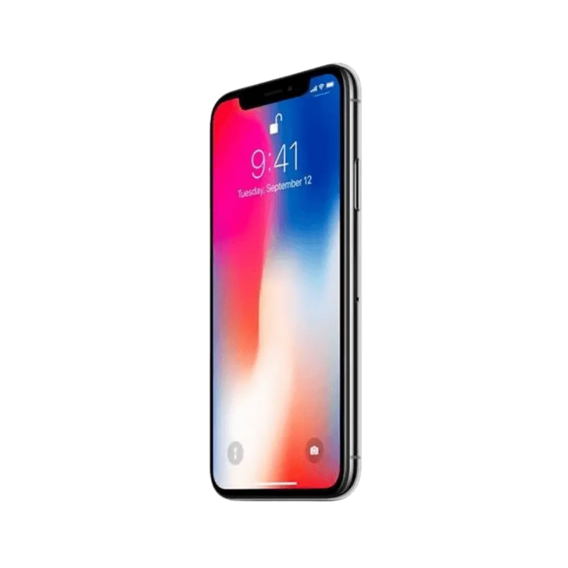 Vue avant iPhone X avec écran bord à bord. Réparation écran cassé ou tactile non réactif à Lyon chez iTelier. Intervention express et fiable.