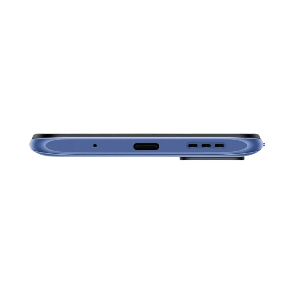 Tranche inférieure du Redmi Note 10 5G bleu — réparation connecteur USB-C, haut-parleur et micro chez iTelier Lyon, diagnostic gratuit, réparation rapide, garantie 1 an sur les pièces.