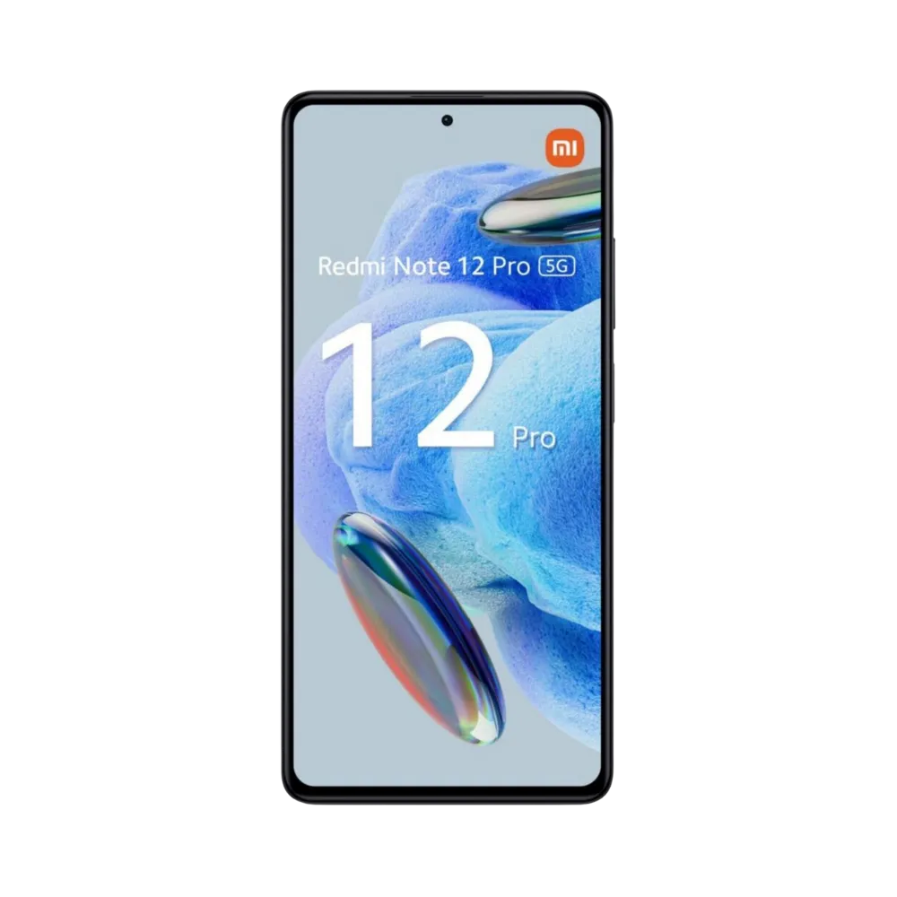 Écran avant du Redmi Note 12 Pro 5G avec poinçon central — réparation dalle AMOLED et vitre tactile originale chez iTelier Lyon, diagnostic offert, pièces garanties 12 mois, réparation express en boutique ou envoi postal sécurisé.