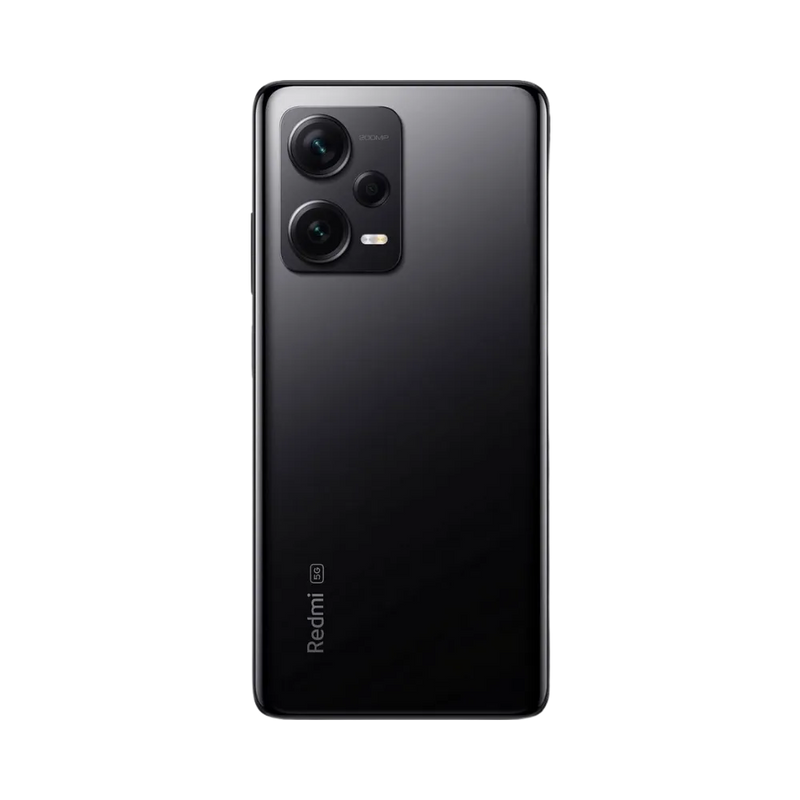 Dos du Redmi Note 12 Pro+ 5G noir avec triple capteur photo et flash LED — réparation lentille caméra, remplacement vitre arrière fissurée et maintenance batterie par iTelier Lyon, techniciens certifiés, service écologique et rapide.