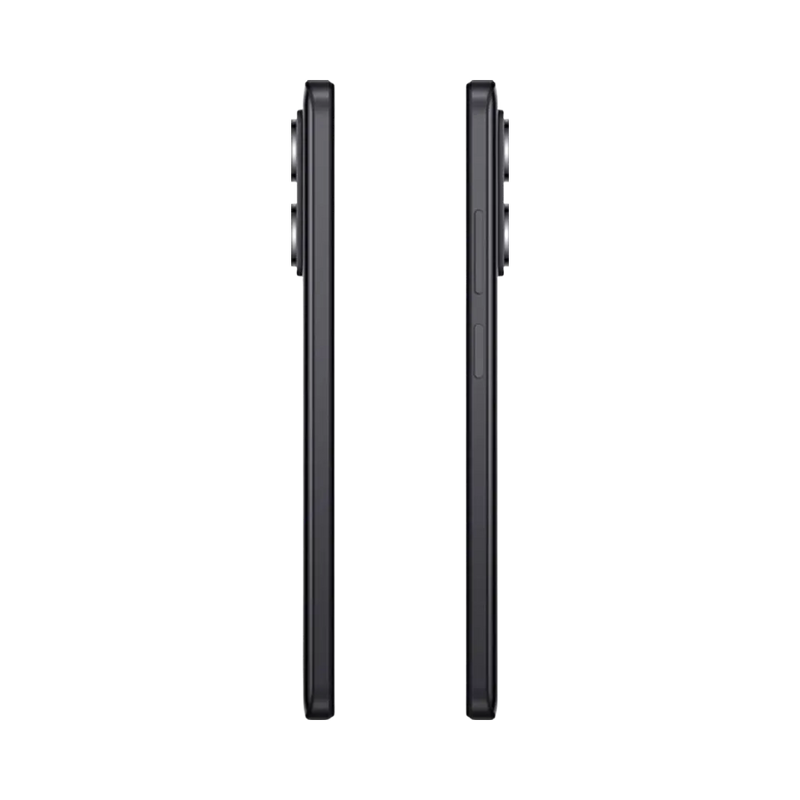 Vue de profil du Redmi Note 12 Pro+ 5G noir — réparation écran AMOLED, vitre arrière et batterie par iTelier Lyon, devis gratuit, service express en boutique Lyon 6 ou par correspondance nationale sécurisée.