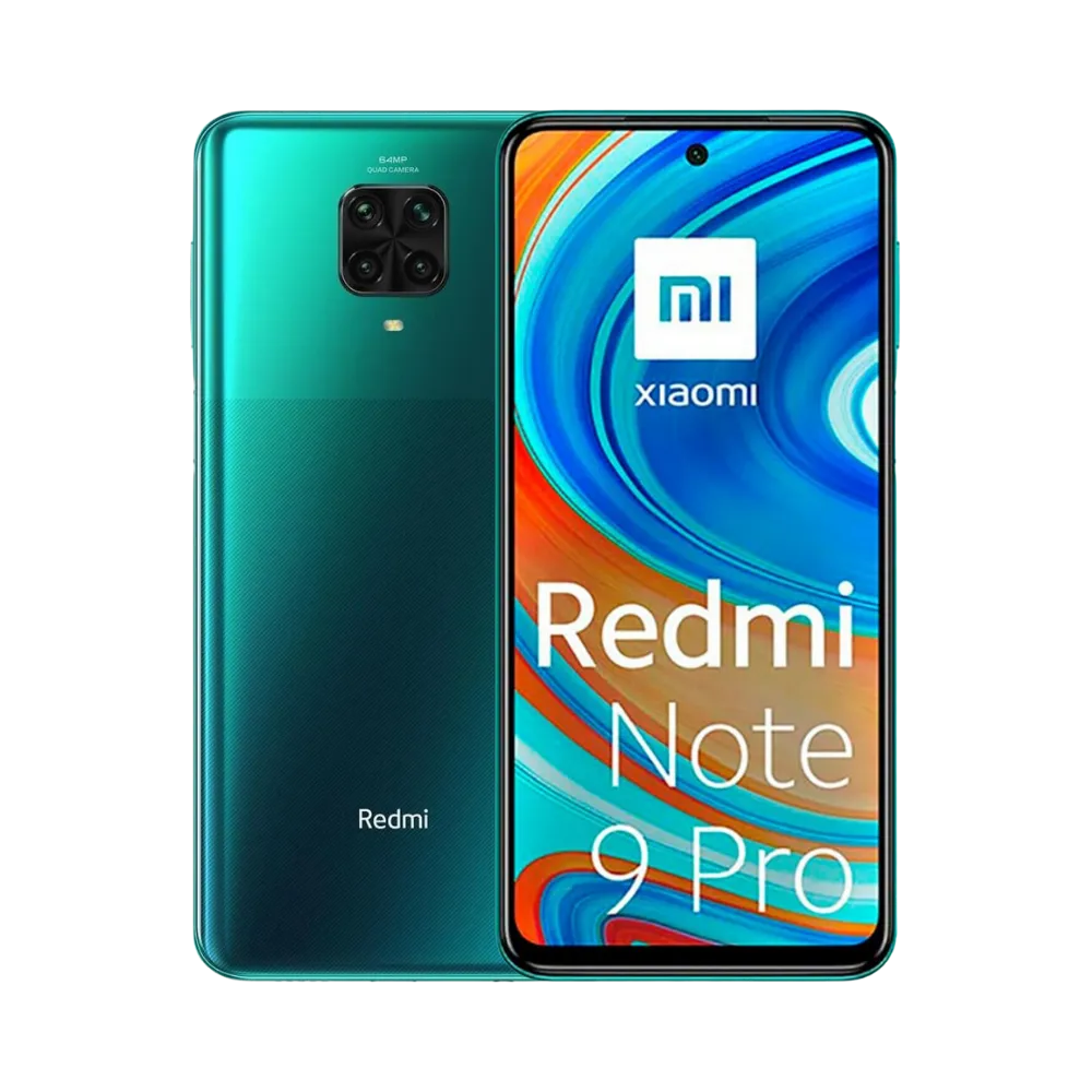 Redmi Note 9 Pro en vue avant — réparation écran et vitre avant par iTelier Lyon, diagnostic gratuit, pièces originales garanties 1 an, réparation express locale ou envoi national.
