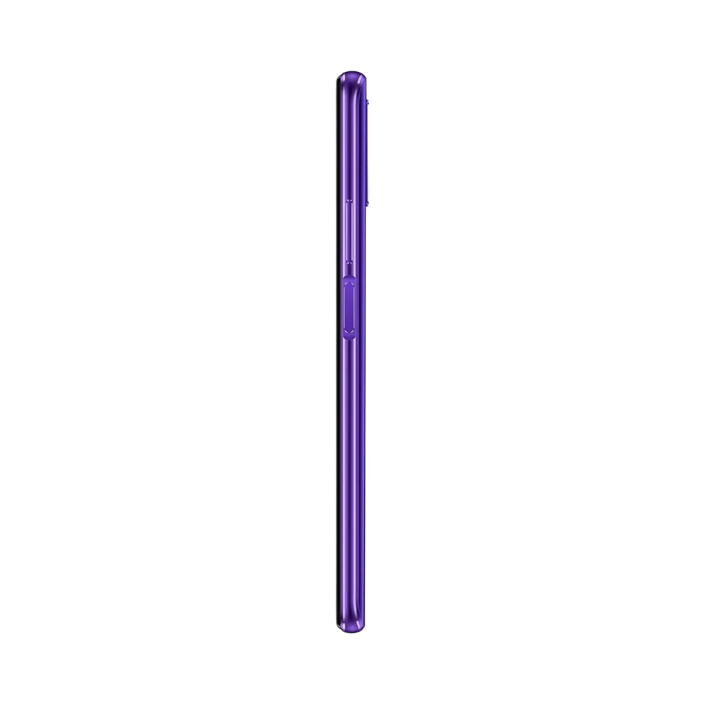 Honor 9X Pro violet vu de profil en position verticale, finesse et boutons latéraux visibles, parfait pour représentations réparations boutons et connecteur de charge par iTelier Lyon.