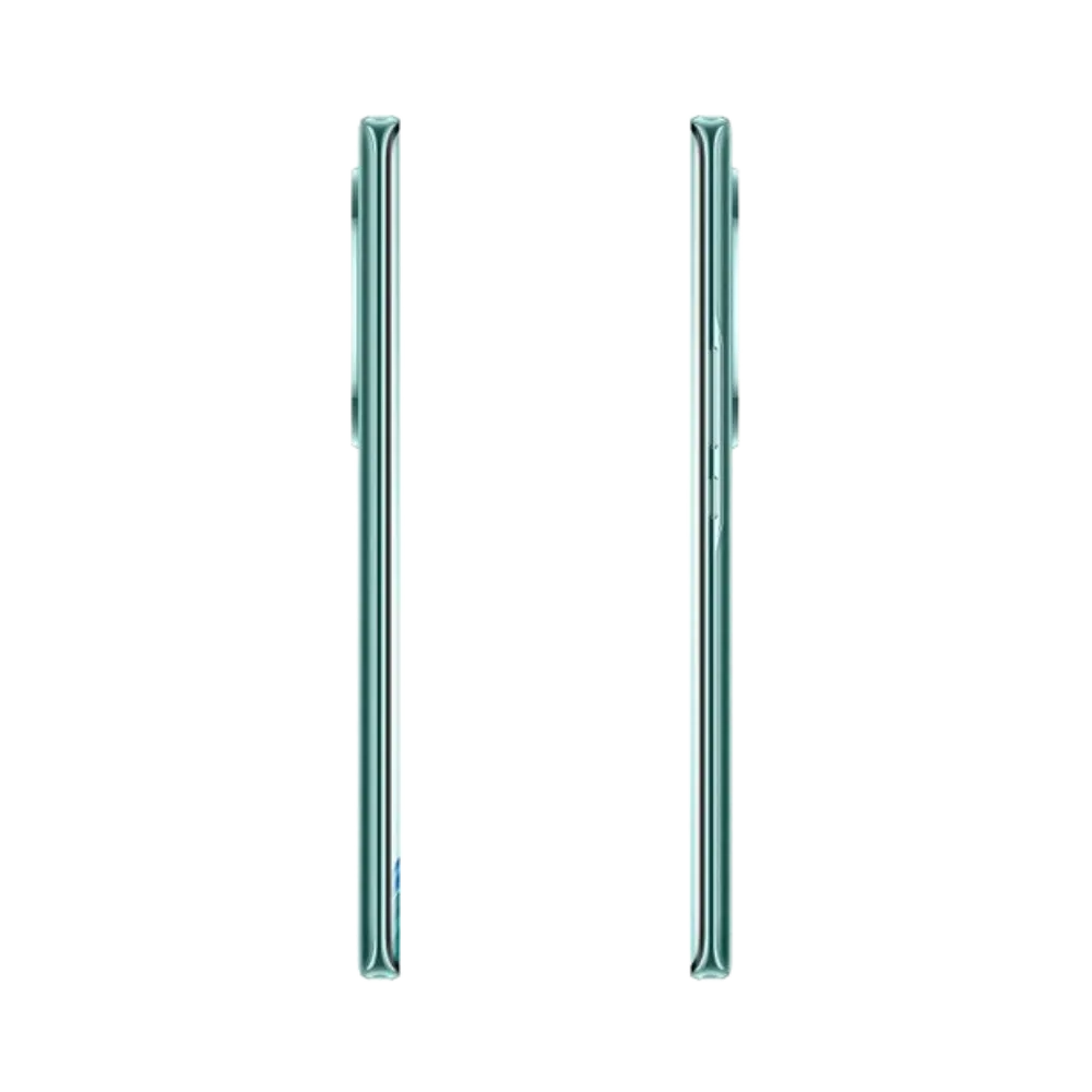 Honor Magic 5 Lite vert affiché horizontalement posé sur sa tranche inférieure, connecteur de charge et haut-parleurs bien visibles, idéal pour réparations port de charge et composants audio chez iTelier Lyon.