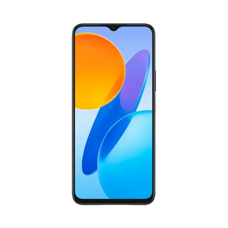 Honor X8 5G noir vu de face, écran allumé avec interface moderne, encoche discrète en haut, parfait pour illustrer réparations écran tactile et LCD chez iTelier Lyon.