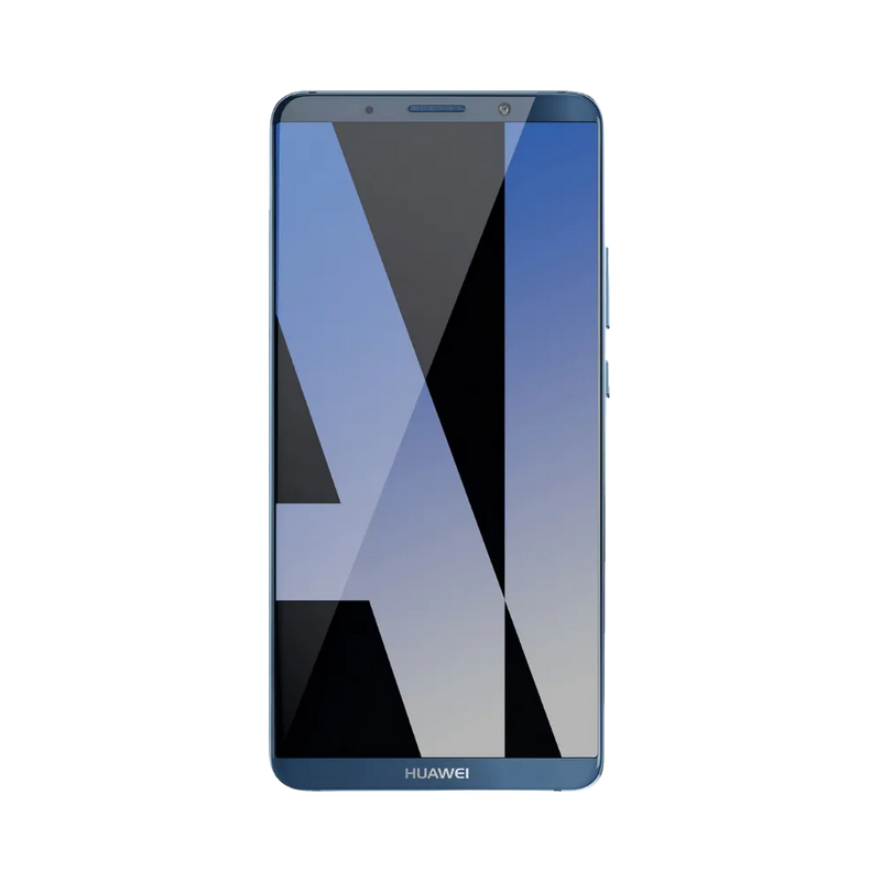 Huawei Mate 10 Pro affiché en vue frontale avec écran allumé sur fond floral coloré. Illustration iTelier Lyon pour réparation écran cassé, vitre tactile, diagnostic offert et service rapide garanti.