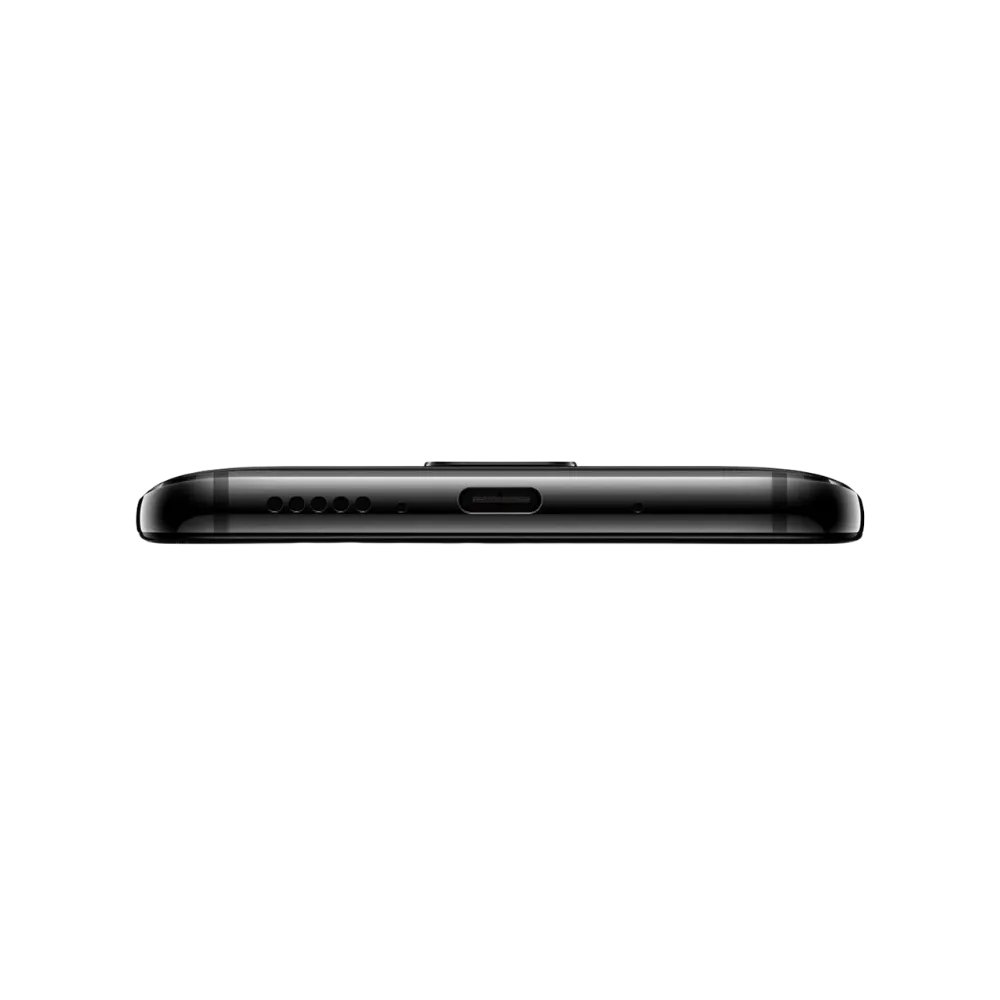 Huawei Mate 20 montré en vue inférieure, port USB-C, haut-parleur et tiroir SIM bien visibles. Photo optimisée iTelier Lyon pour réparation connecteur de charge, audio et diagnostic gratuit.