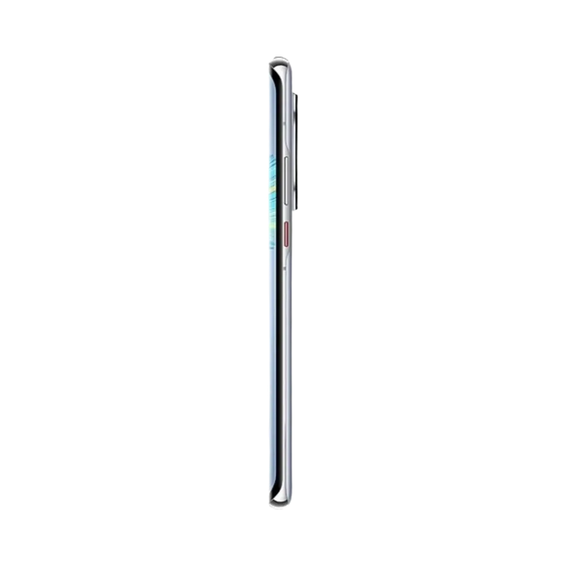Huawei Mate 40 Pro présenté de profil argenté, finesse du châssis et boutons latéraux visibles. Image optimisée iTelier Lyon pour réparation boutons, connecteur et diagnostic gratuit.