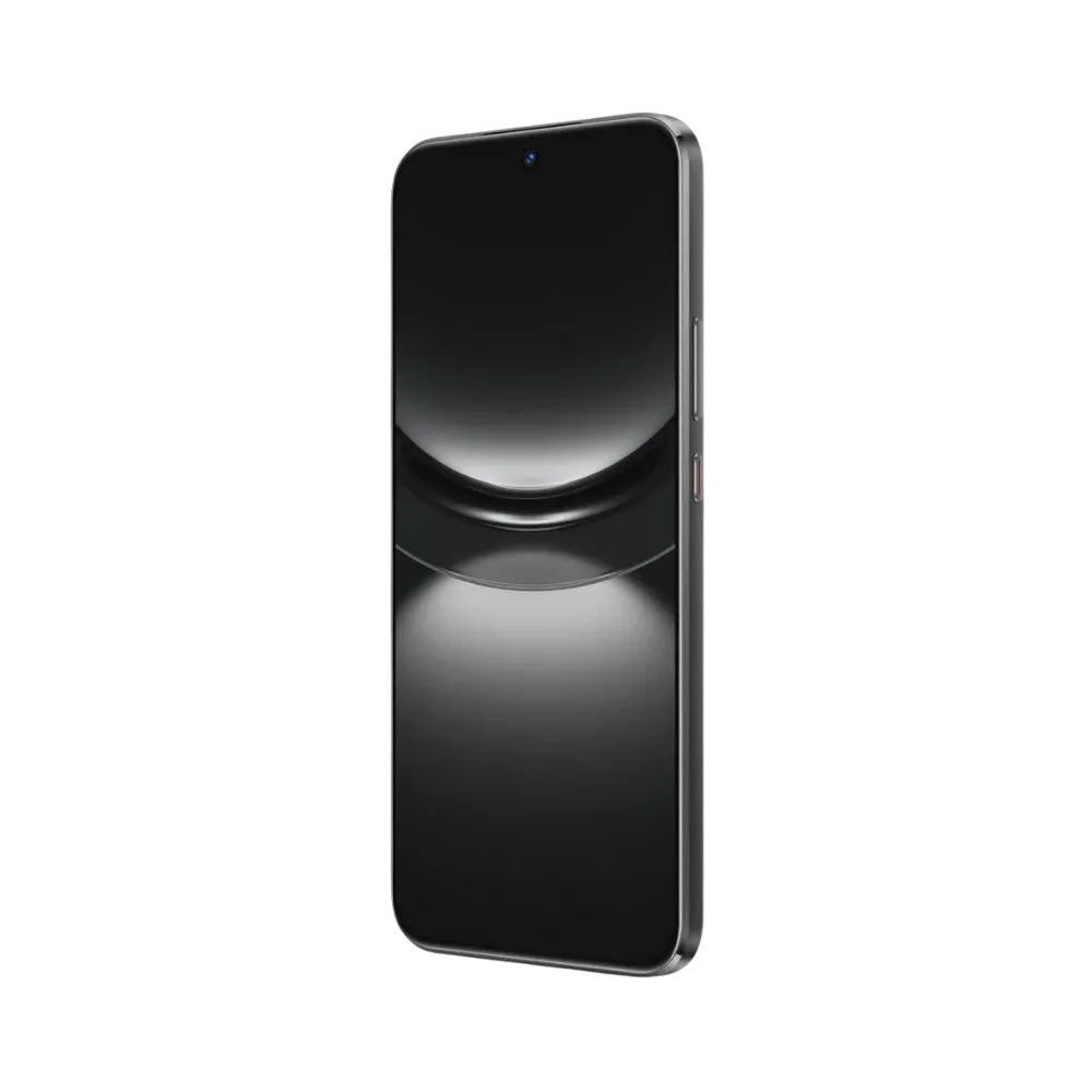 Huawei Nova 12s affiché en vue de profil biaisée avec écran allumé noir brillant. Illustration iTelier Lyon pour réparation écran cassé, vitre tactile, diagnostic offert et service rapide garanti.