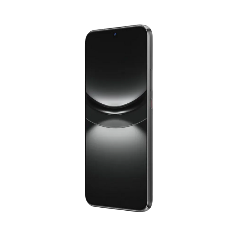 Huawei Nova 12s affiché en vue de profil biaisée avec écran allumé noir brillant. Illustration iTelier Lyon pour réparation écran cassé, vitre tactile, diagnostic offert et service rapide garanti.