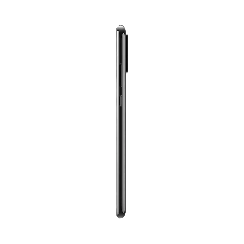 Huawei P Smart 2020 présenté de profil noir, finesse du châssis et boutons latéraux visibles. Image optimisée iTelier Lyon pour réparation boutons, connecteur de charge et diagnostic gratuit.
