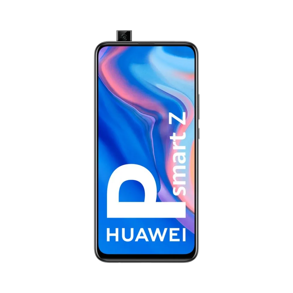 Huawei P Smart Z affiché en vue frontale avec écran allumé montrant interface colorée. Illustration iTelier Lyon pour réparation écran cassé, vitre tactile, diagnostic offert et service rapide garanti.