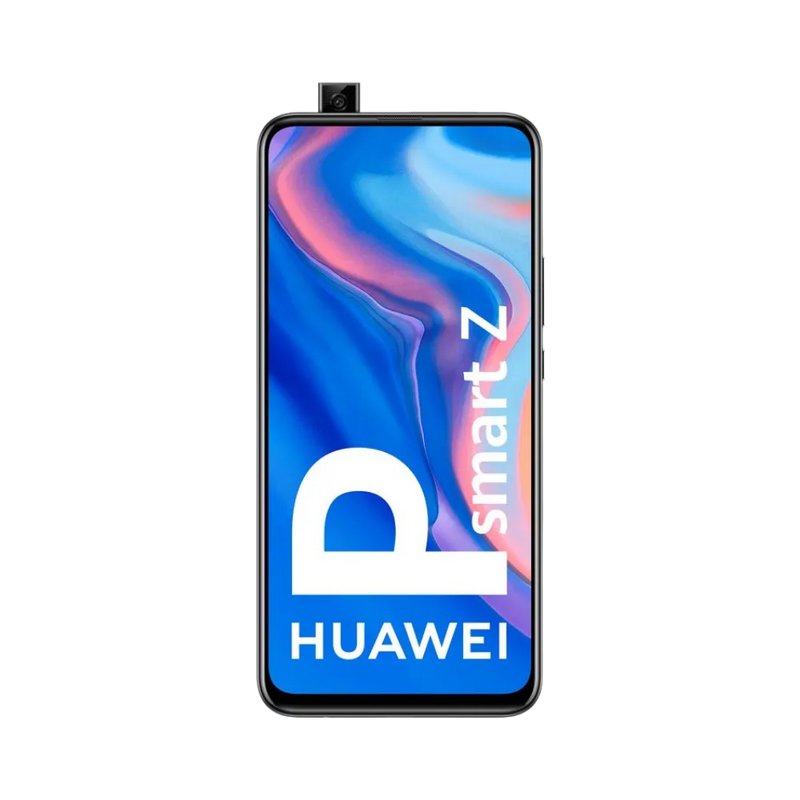 Huawei P Smart Z affiché en vue frontale avec écran allumé montrant interface colorée. Illustration iTelier Lyon pour réparation écran cassé, vitre tactile, diagnostic offert et service rapide garanti.