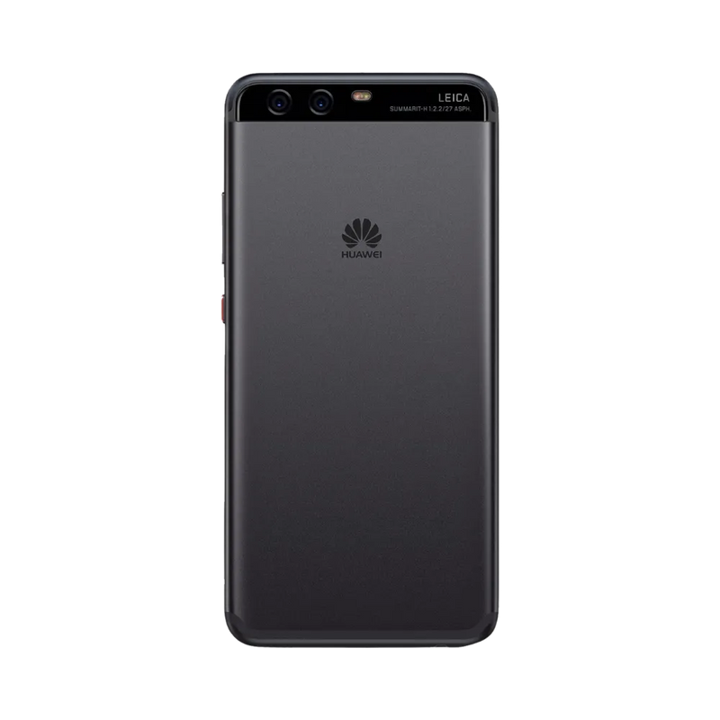 Smartphone Huawei P10 en vue arrière gris foncé, double module photo horizontal en haut à gauche avec capteur Leica. Photo iTelier Lyon pour réparation vitre arrière, batterie et diagnostic gratuit avec garantie.